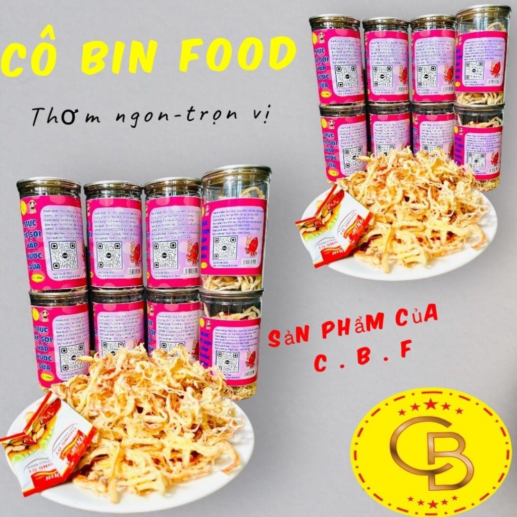 🦑🦑 MỰC XÉ SỢI HẤP NƯỚC DỪA 🦑🦑 250GR