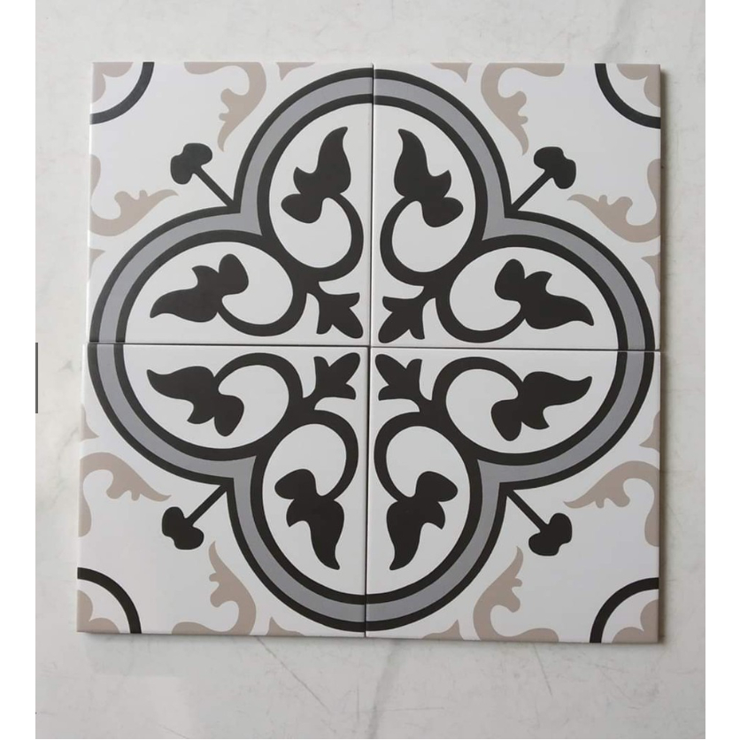 Gạch bông men nhập khẩu xương Porcelain kích thước 20x20cm