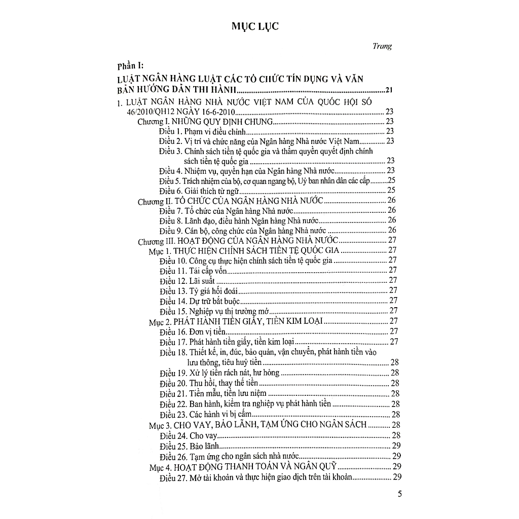 Sách Hệ Thống Văn Bản Pháp Luật Ngân Hàng