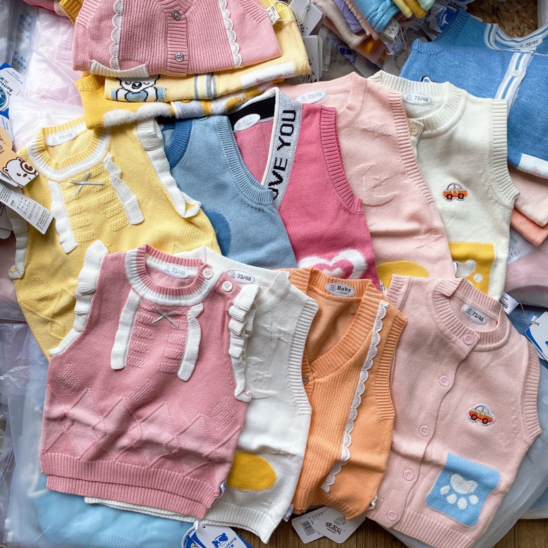 Áo len gile mềm mịn cho bé trai bé gái hàng Quảng Châu bảng màu 13