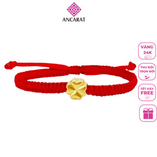 Vòng tay trang sức Cỏ Bốn Lá vàng 24k may mắn Ancarat