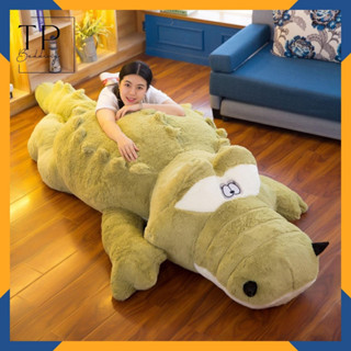  Gấu bông cá sấu lông xù mặt ngáo siêu dễ thương có khóa kéo 