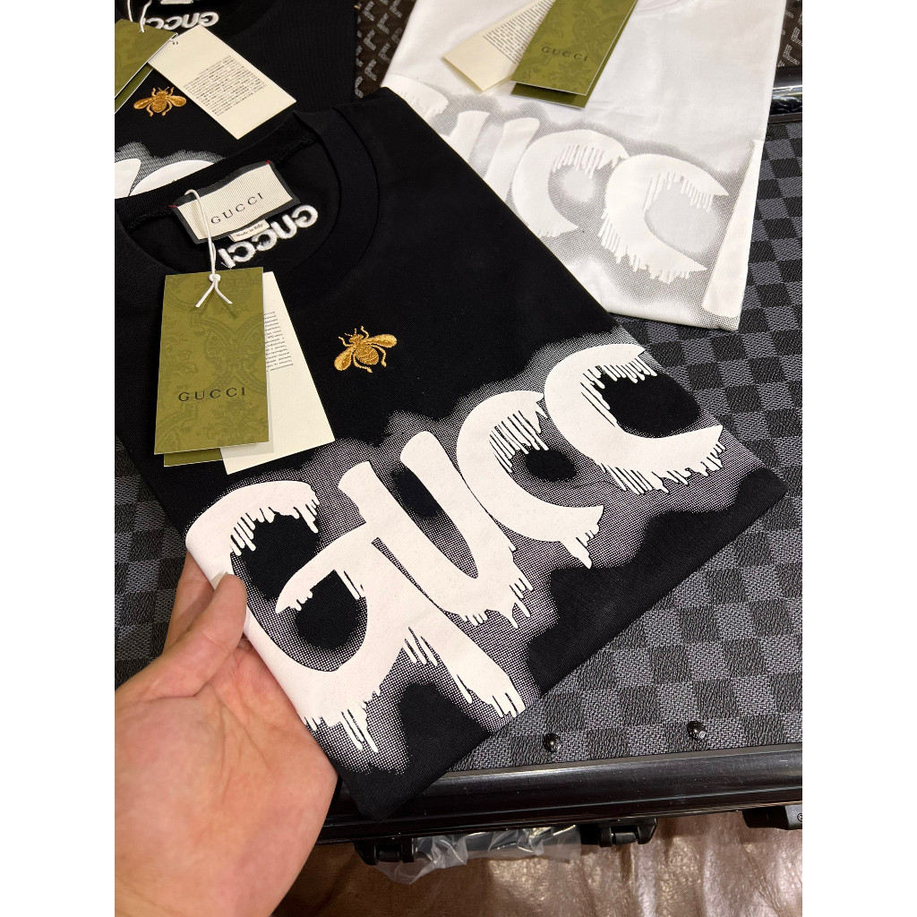 Áo Phông Gucci Thêu Ong Chất Liệu Cotton Lạnh-Áo Thun Gucci Thêu Ong Nam Nữ Hàng Đẹp Phong Cách Boy Phố