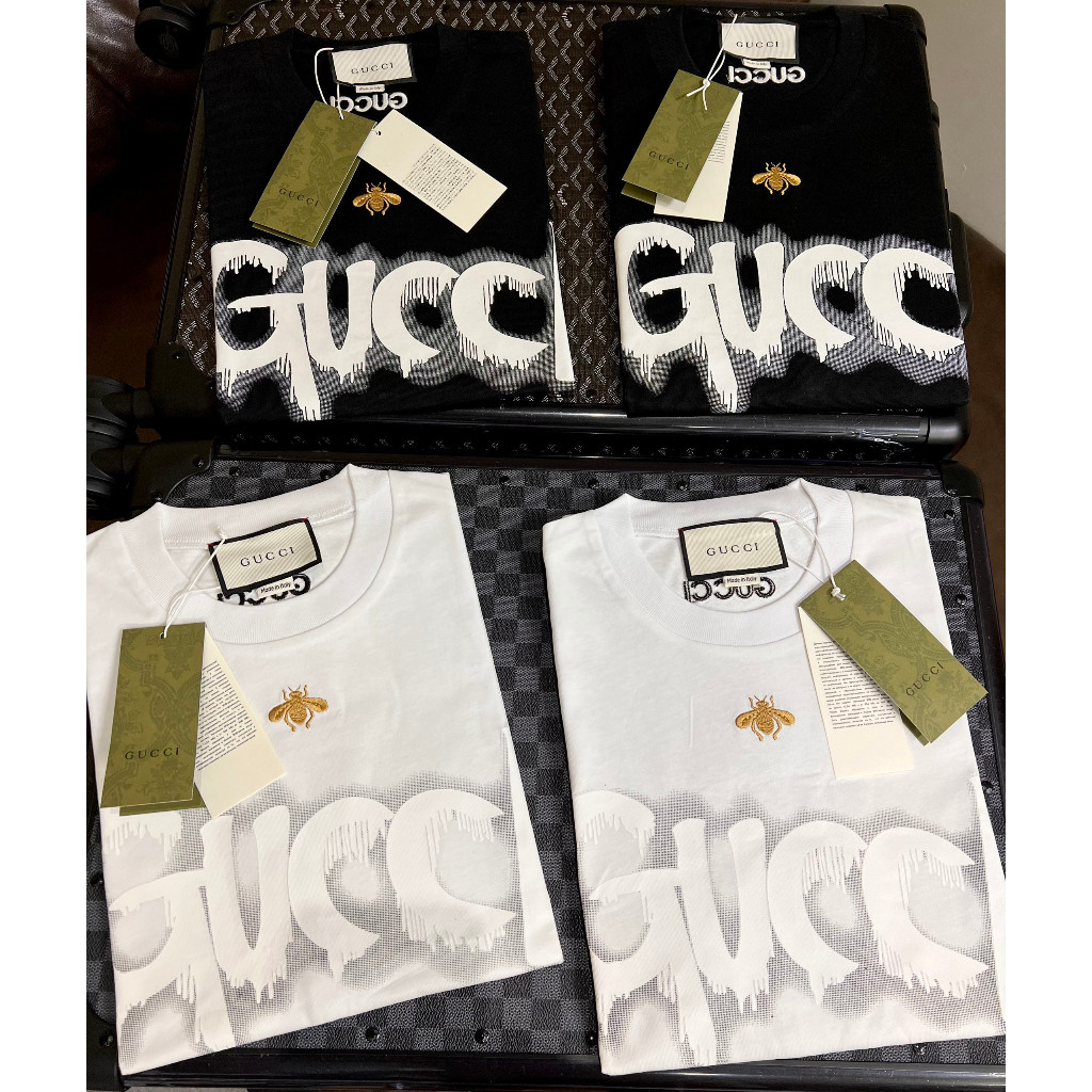 Áo Phông Gucci Thêu Ong Chất Liệu Cotton Lạnh-Áo Thun Gucci Thêu Ong Nam Nữ Hàng Đẹp Phong Cách Boy Phố