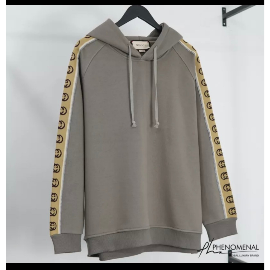 Áo Khoác Hoddie Gucci Chất Nỉ Ấm Dày Dặn-Áo Hoddie Gucci Viền Tay Thêu Form Dáng Unisex
