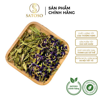Trà Đậu Biếc Cỏ Ngọt giúp thanh nhiệt cơ thể thương hiệu SATOSO gói 10g