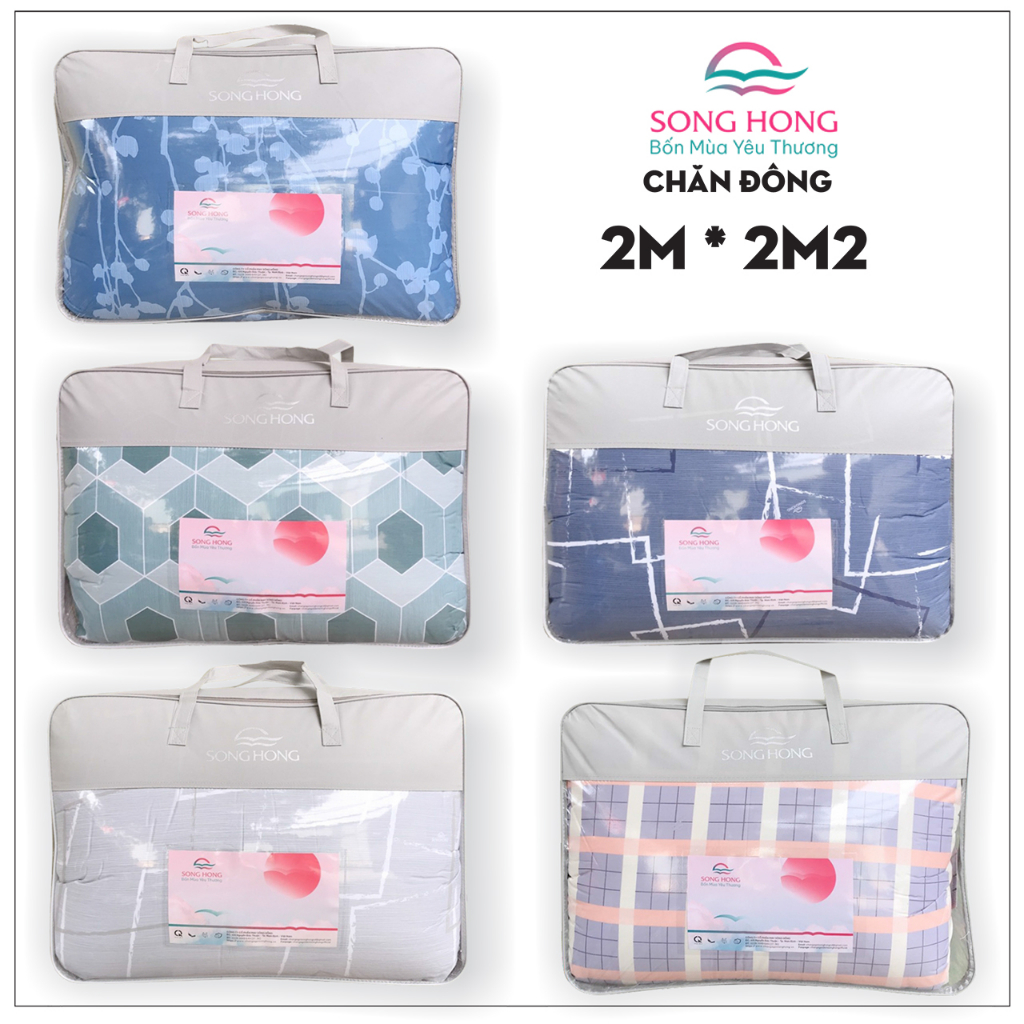 Chăn Đông Sông Hồng 2m*2.2m - Hàng Chính Hãng, chất liệu vải Cotton , TC.