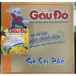 Thùng mì Gấu Đỏ 30 gói ( gà sợi phở )mẩu mới.