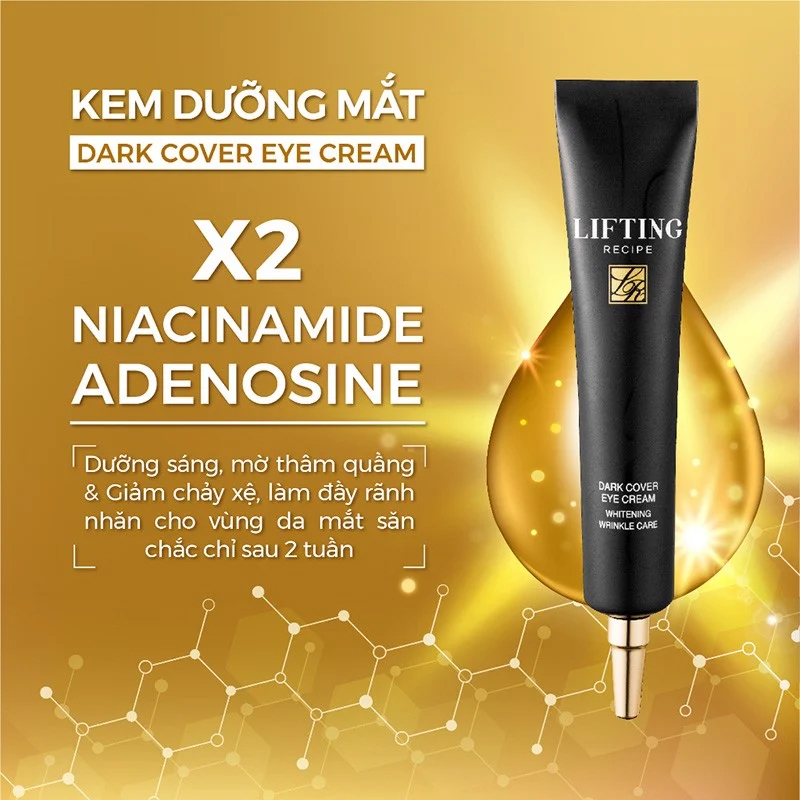 Kem Dưỡng Mắt Mờ Thâm Giảm Nếp Nhăn Recipe Lifting Dark Cover Eye Cream 30ml