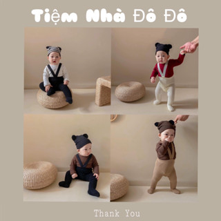 Quần tất yếm len vớ tất len cho em bé sơ sinh bé gái bé trai mẫu trơn dày dặn ấm áp mùa đông 0-2 tuổi 5-13kg Hàn Quốc