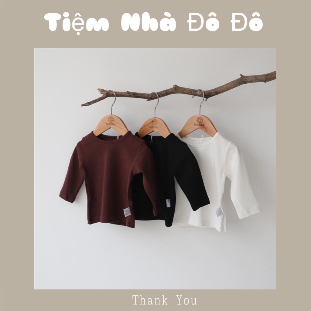 Áo thu đông cho bé trai bé gái sơ sinh áo thu đông cổ cao cho bé từ 3tháng -1tuổi 5 -1 3kg trơn giữ nhiệt mùa đồng
