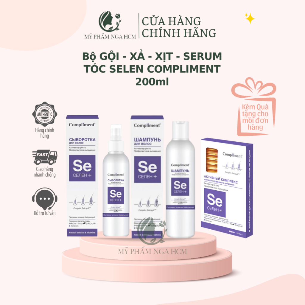 Bộ sản phẩm Selen Se+ Compliment chống rụng tóc, kích thích mọc tóc