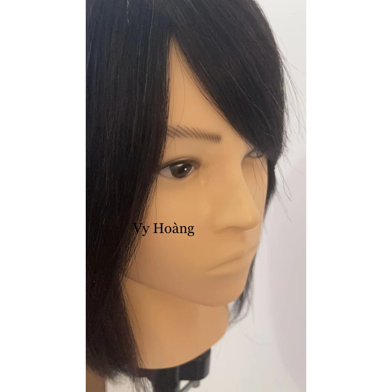 Đầu manocanh tóc nam, tóc thật 100%, tẩy,uốn,duỗi,nhuộm