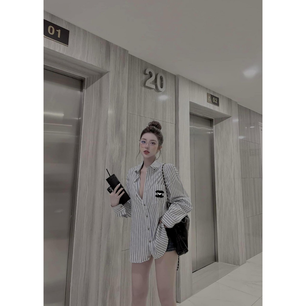 Sơ mi nữ dáng xuông oversize Hàng loại 1