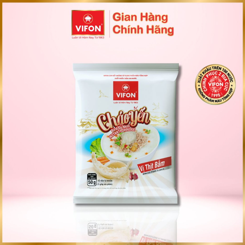 Set 10 gói Cháo yến vị thịt bằm/ vị thịt gà 50gr/gói