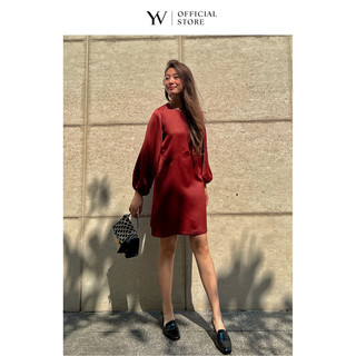 Đầm suông ngắn tay dài bo chun - yv le & co