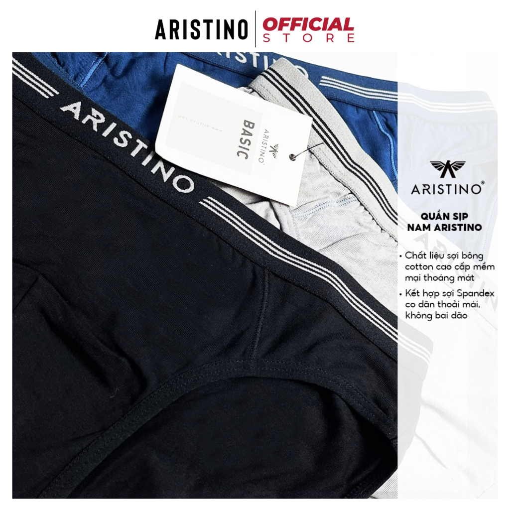 Quần lót nam ARISTINO ABF03807 cotton sợi tre co giãn 4 chiều tự nhiên thoáng khí kháng khuẩn cực tốt