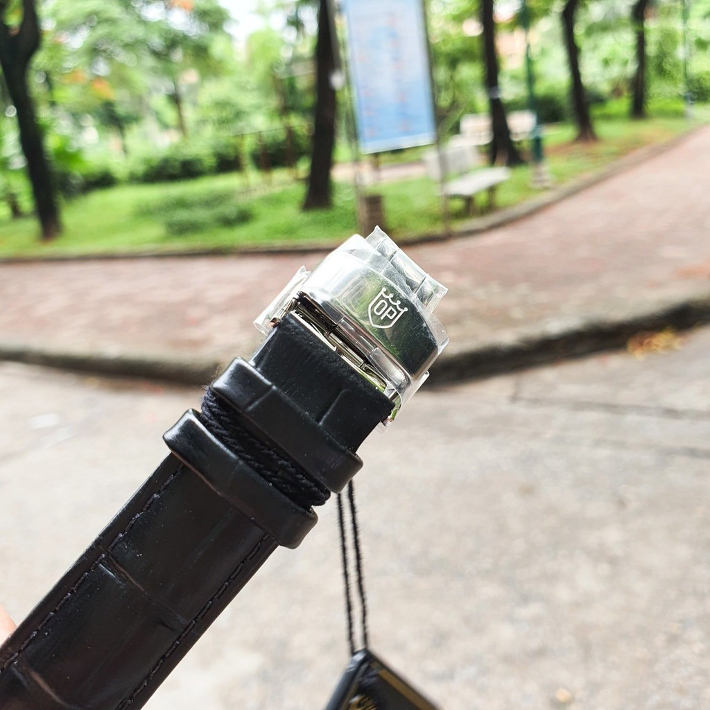 Đồng hồ nam dây da Olym Pianus OP990-389 OP990-389AMS-GL đen