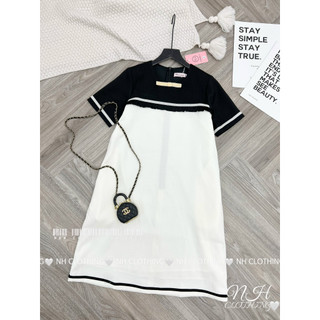 Váy dạ nơ cổ sm