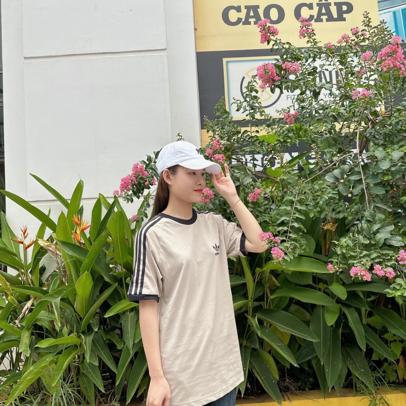 Áo thun Baby tee ADIDAS màu be cao cấp, áo phông nam nã Unisex dễ phối đồ, hàn quốc