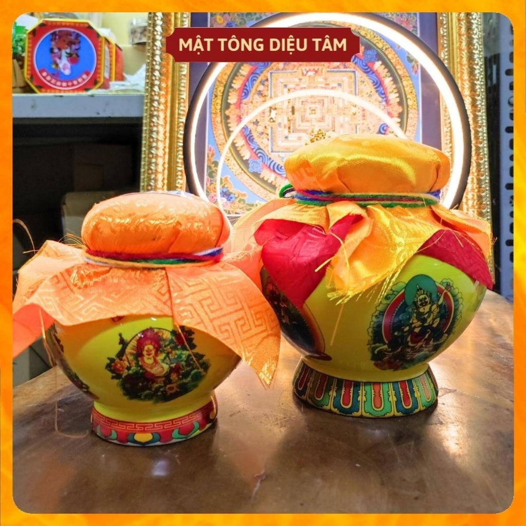 Bảo Bình Hoàng Thần Tài - Bình Tài Bảo Chiêu Tài Lộc đã gia trì đồ thờ cúng ban thần tài - shop Mật Tông Diệu Tâm