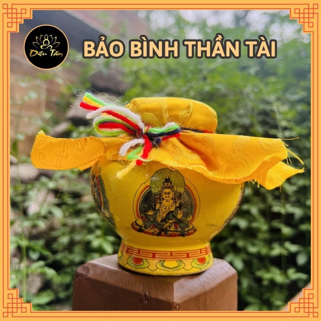Bảo Bình Hoàng Thần Tài - Bình Tài Bảo Chiêu Tài Lộc đã gia trì Mật Tông đồ thờ cúng ban thờ ban thần tài -shop Diệu Tâm