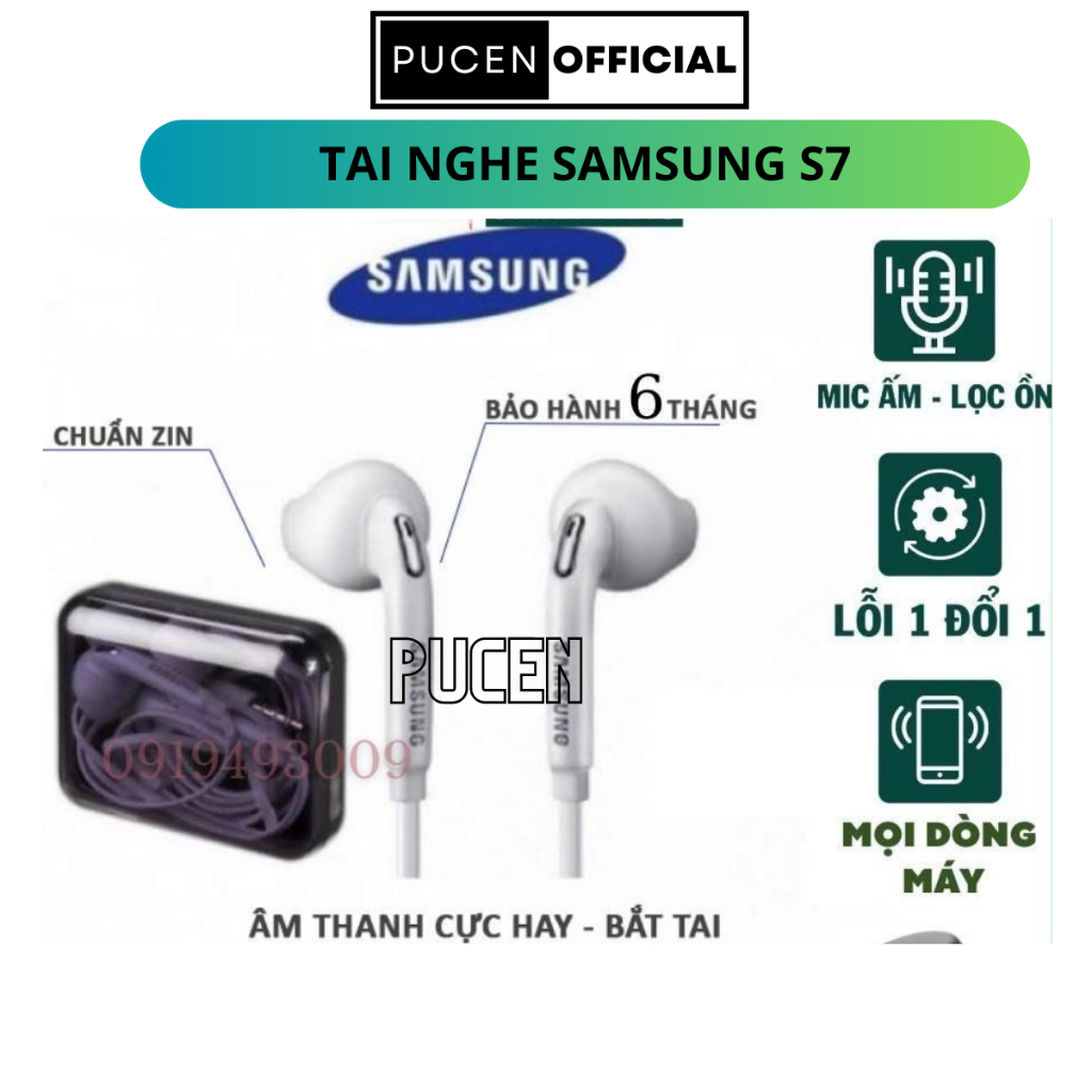 Tai Nghe Samsung Zin chính hãng dùng cho tất cả chân tròn 3.5mm PUCEN