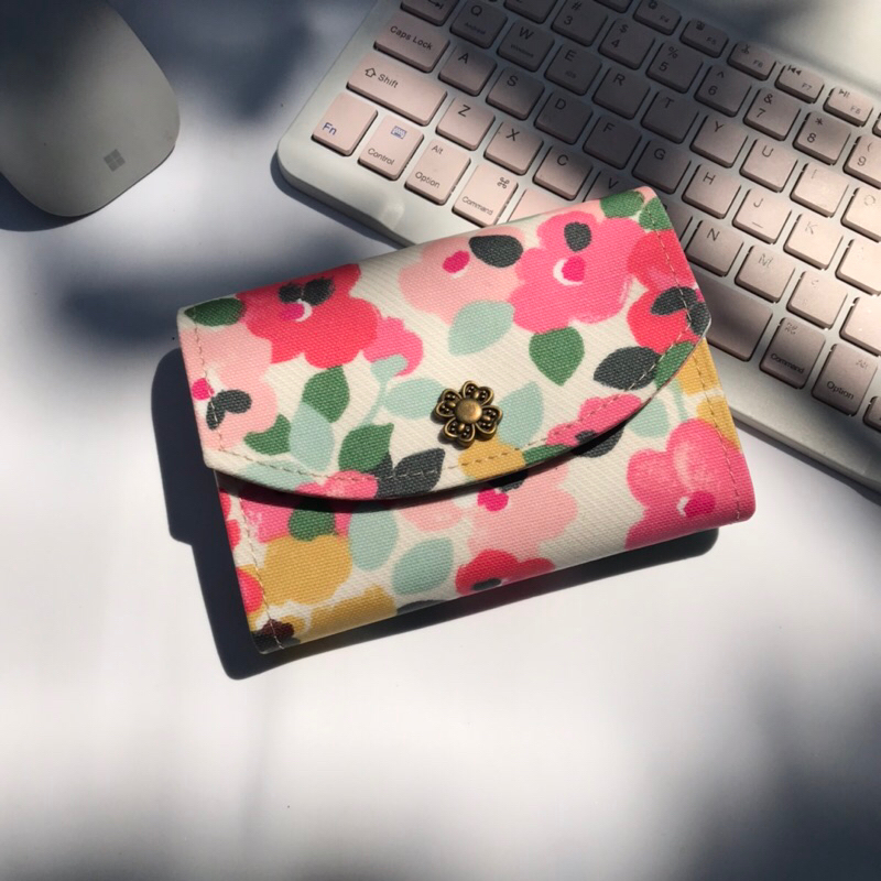 Bộ kit may ví nhiều ngăn dáng ngắn 13*10cm, có hướng dẫn chi tiết