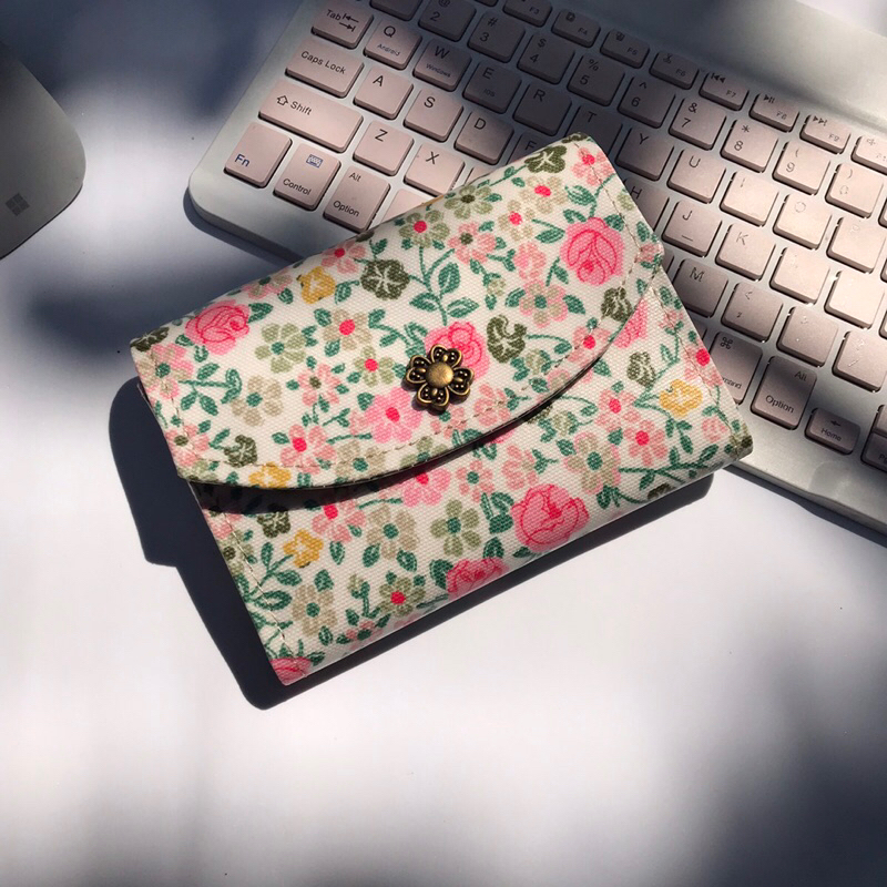 Bộ kit may ví nhiều ngăn dáng ngắn 13*10cm, có hướng dẫn chi tiết