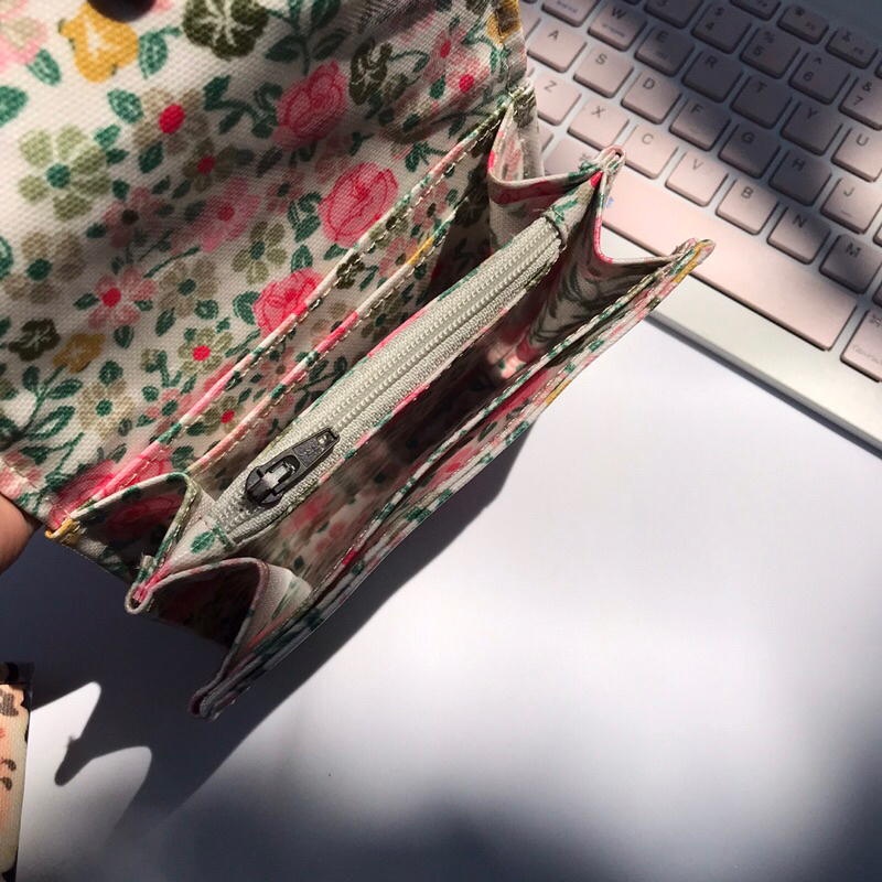 Bộ kit may ví nhiều ngăn dáng ngắn 13*10cm, có hướng dẫn chi tiết