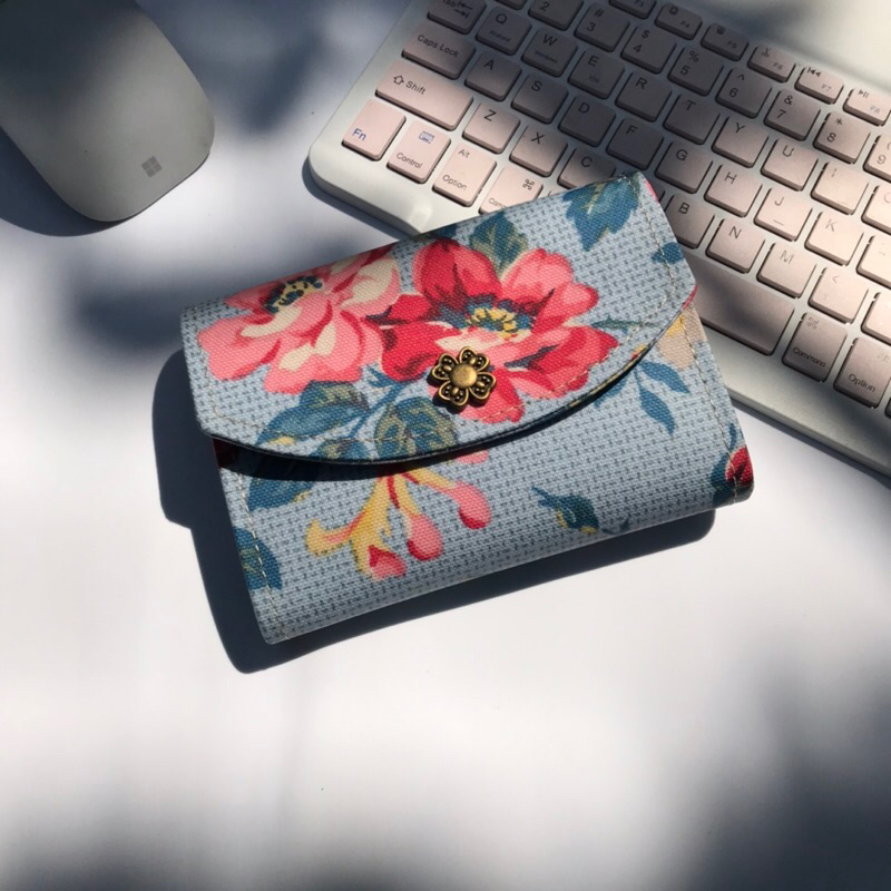 Bộ kit may ví nhiều ngăn dáng ngắn 13*10cm, có hướng dẫn chi tiết