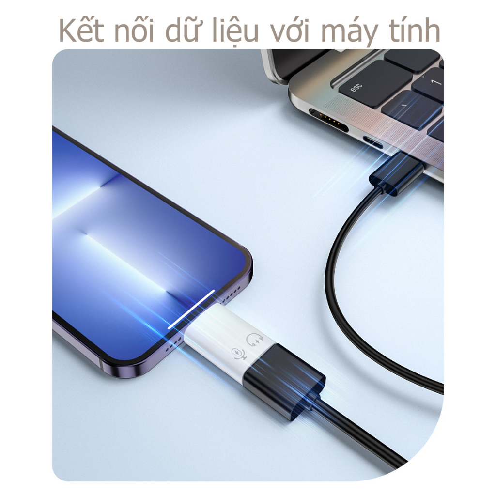 Đầu chuyển iP ra tai nghe type c, sạc, usb hỗ trợ iP 14/13/12 và iP Air/ Pro cổng sấm sét - Hồ Phạm