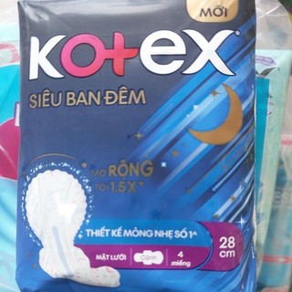 KOTEX SIÊU BAN ĐÊM 28CM VÀ 35CM