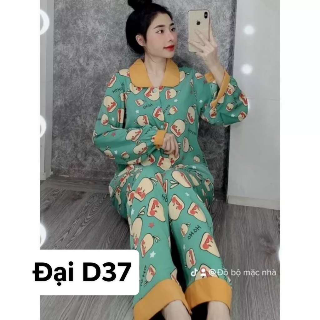 Set bộ pijama mặc nhà tiểu thư mã đại cho khách từ 60-75kg bầu bí đều bon chen được hàng loại 1 hot 2023 - naheeofficial