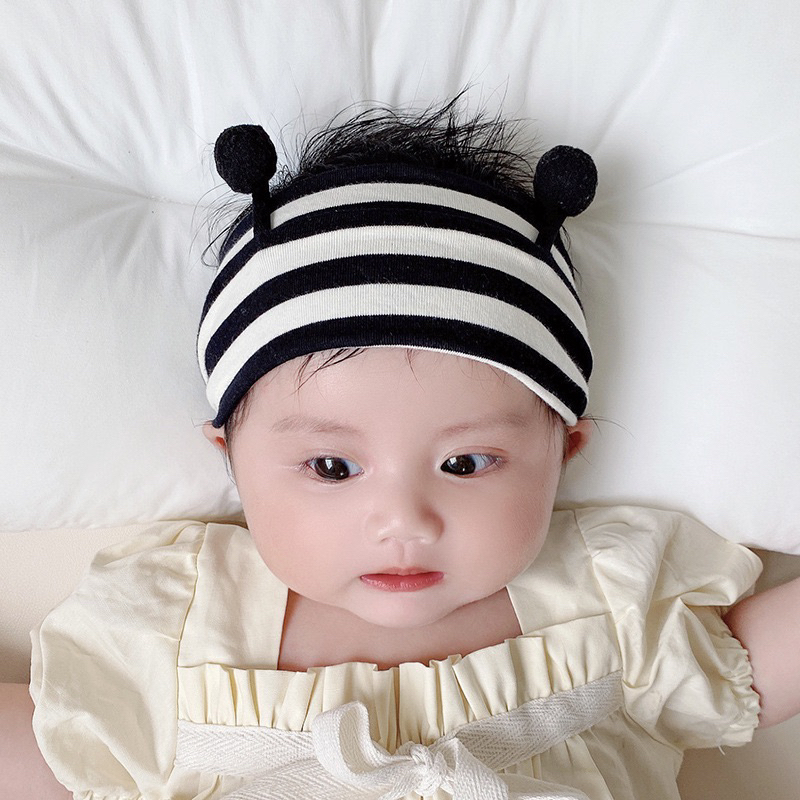 Turban sọc con ong dễ thương cho bé