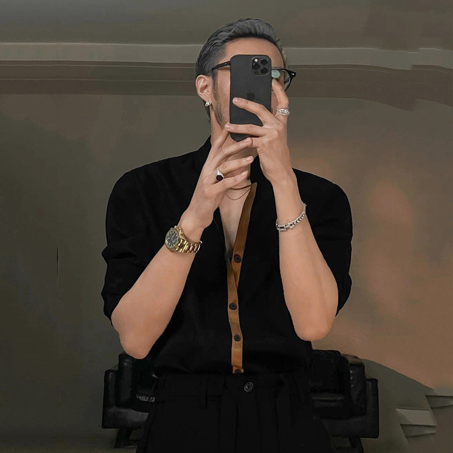 Áo sơ mi, áo sơ mi nam cổ tàu, thiết kế trẻ đẹp phong cách, phom áo chuẩn mặc tôn dáng