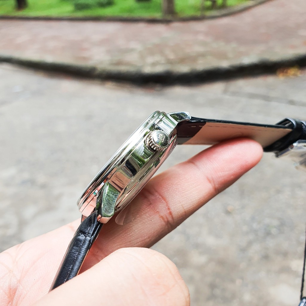 Đồng hồ nam dây da Olym Pianus OP990-389 OP990-389AMS-GL trắng