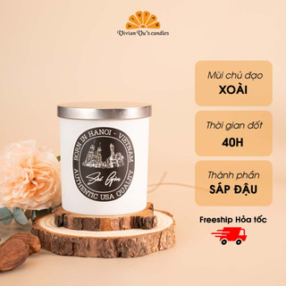 Nến Thơm Cao Cấp Sài Gòn VIVIAN Vivian Vu's Candles Hũ 220gr Mùi Êm Dịu Ngọt Ngào  - Nến Thơm Sáp Đậu Nành Tự Nhiên