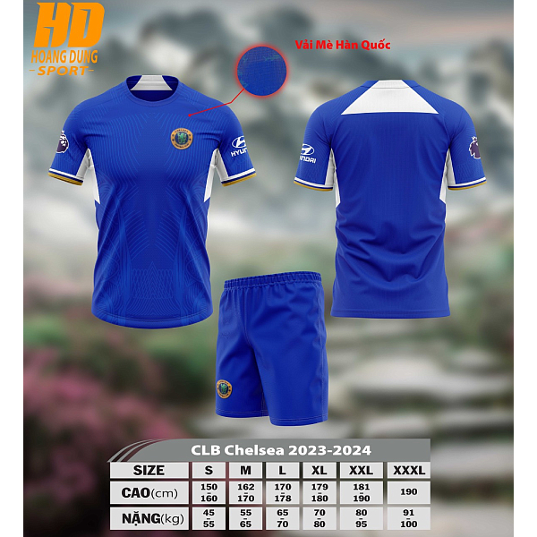Áo CLB Chelsea Trivago 2024 Mới Nhất Chất Polyester Siêu Đẹp,Không Nhàu,Bộ Đồ Thể Thao Đẹp Nhất