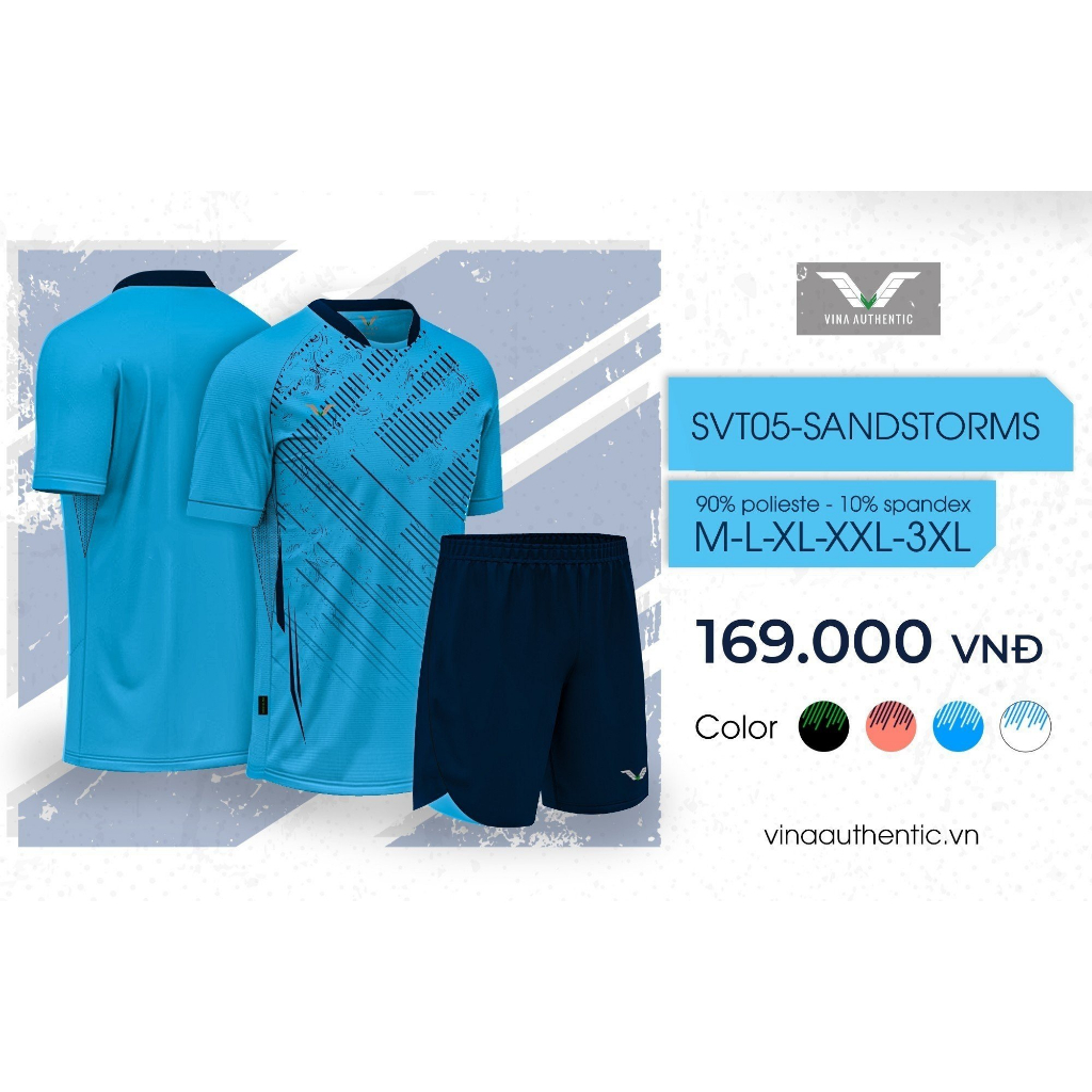 Bộ thể thao nam STV05 - Vina Sport áo tập bóng đá cầu lông, tennis, Gym, yoga  , quần đùi co giãn 4 chiều năng động