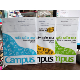 Giấy kiểm tra kẻ ngang cấp 2 Campus chính hãng