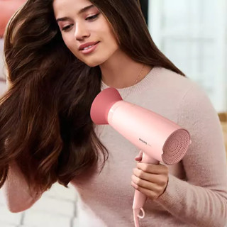 [Hà Hàng Đức] Set máy sấy tóc & máy ép tóc Philips BHP398/00, màu hồng