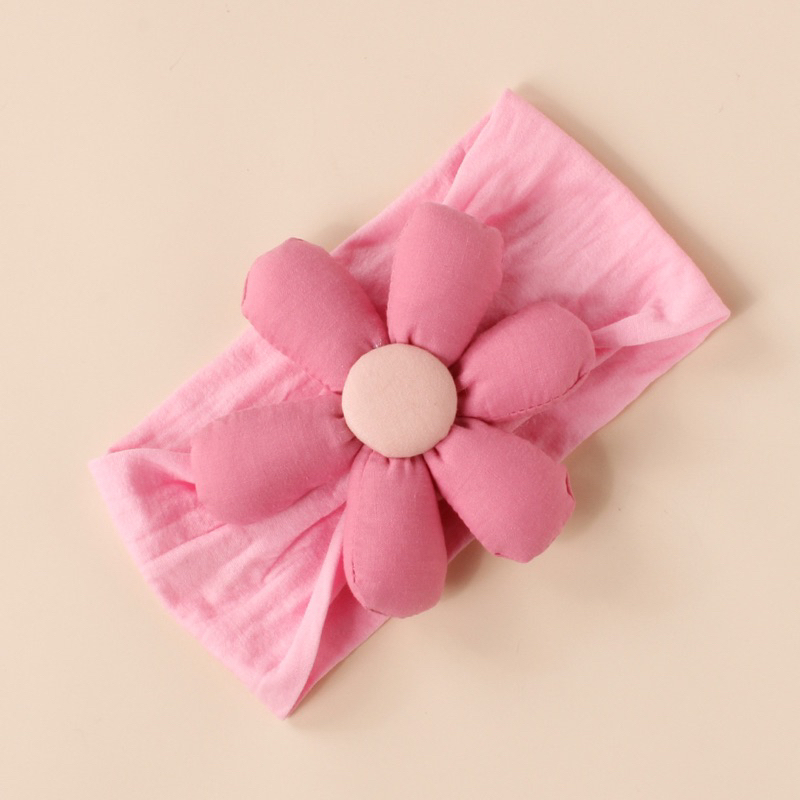 Turban hoa phồng 6 cánh xinh cho bé gái