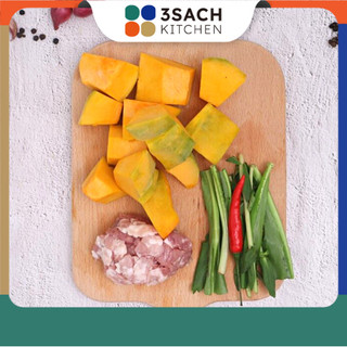 Canh bí đỏ thịt bằm 3s