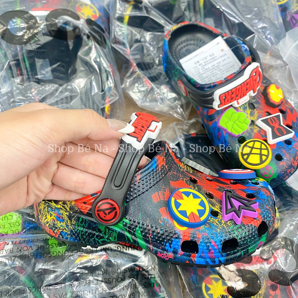 Dép CROCS XUẤT DƯ xịn đét cho bé - Họa tiết nhân vật Marvel Cao Cấp
