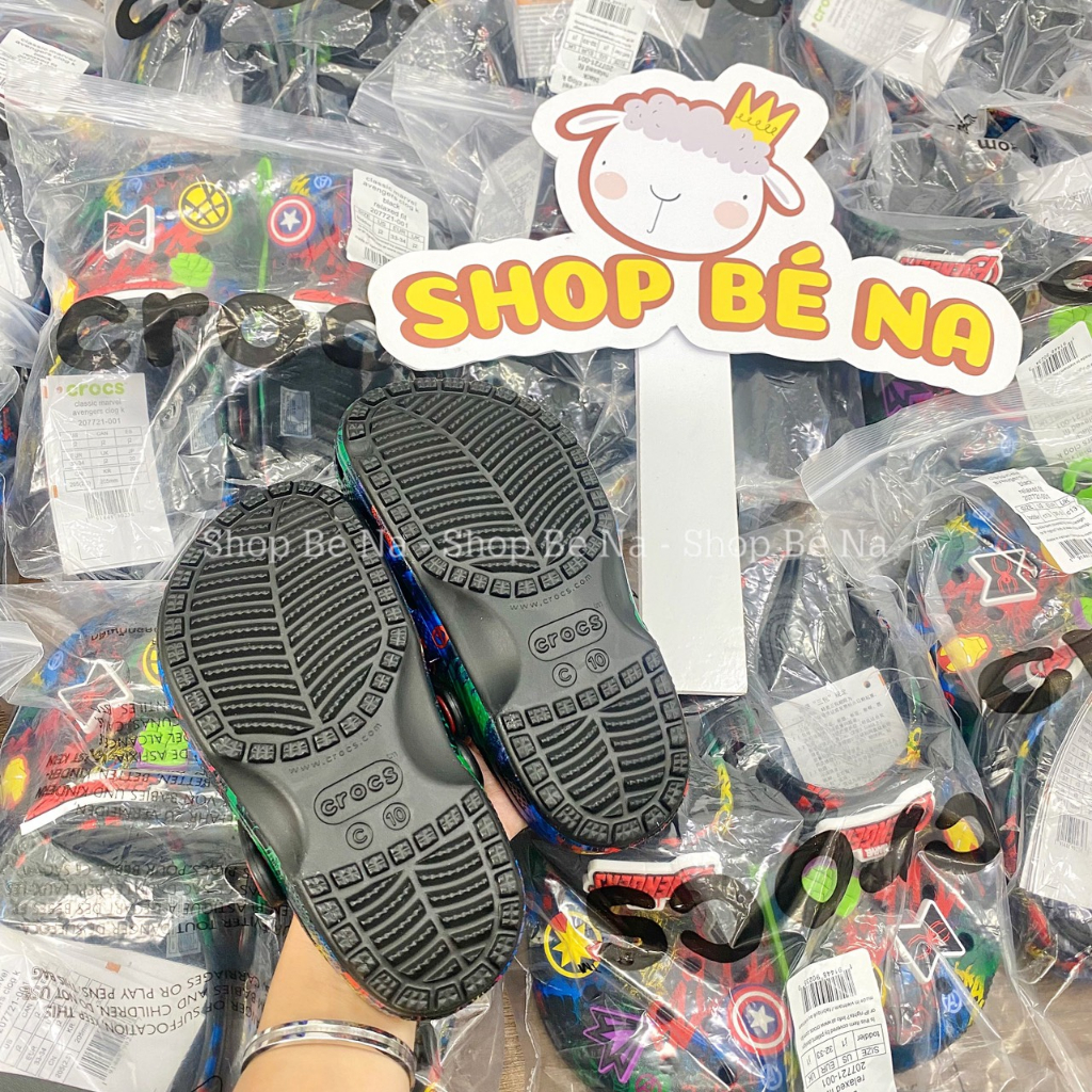 Dép CROCS XUẤT DƯ xịn đét cho bé - Họa tiết nhân vật Marvel Cao Cấp