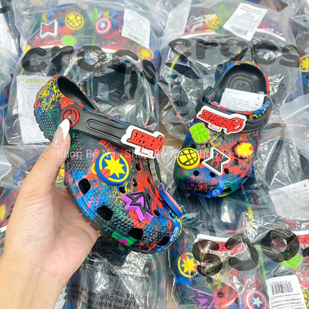 Dép CROCS XUẤT DƯ xịn đét cho bé - Họa tiết nhân vật Marvel Cao Cấp