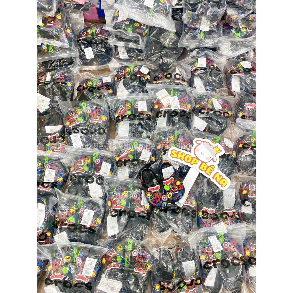 Dép CROCS XUẤT DƯ xịn đét cho bé - Họa tiết nhân vật Marvel Cao Cấp