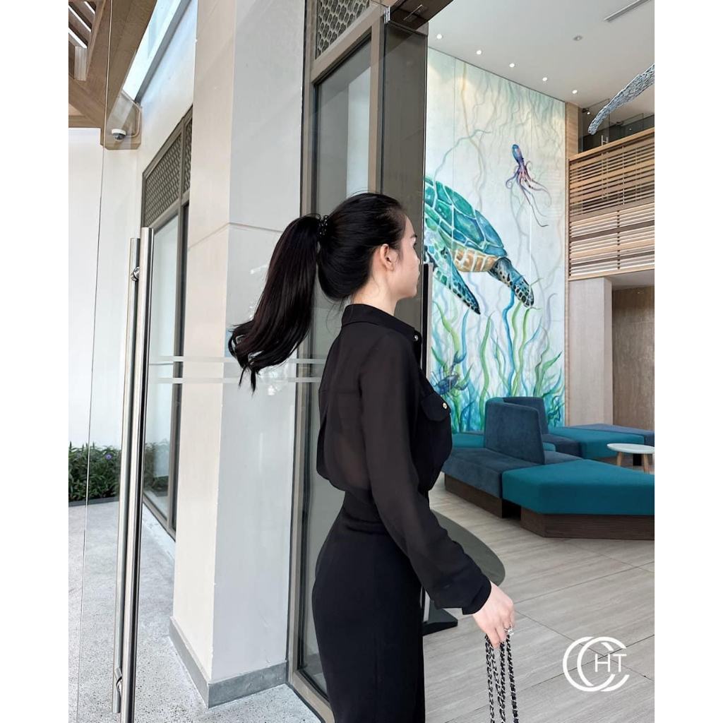 Sơ mi voan cát sang chảnh hàng loại 1 Cemos