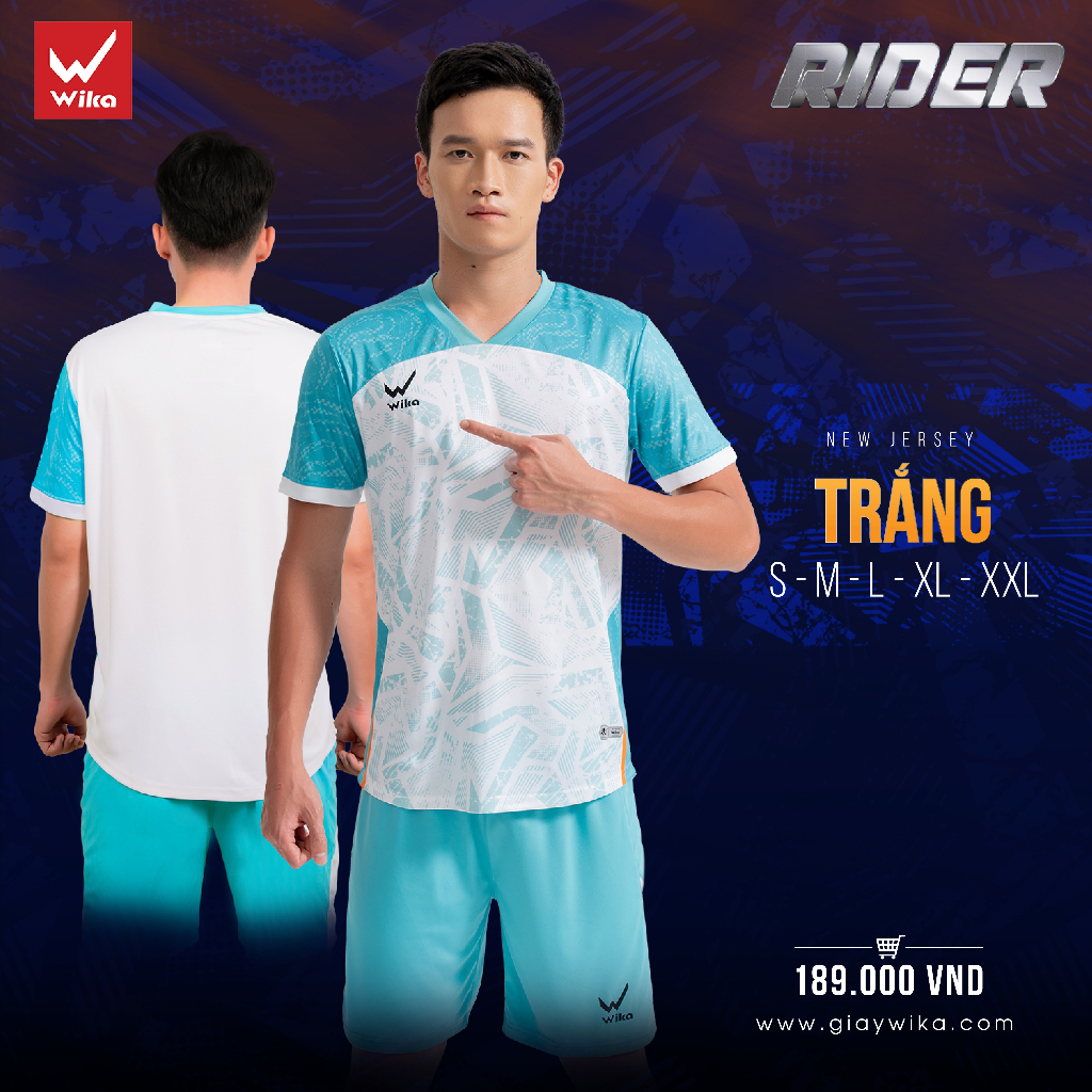 Bộ Quần Áo Đá Bóng Wika Rider Kết Cấu Vải Mềm Mịn, Thoáng Thí Thấm Hút Tốt